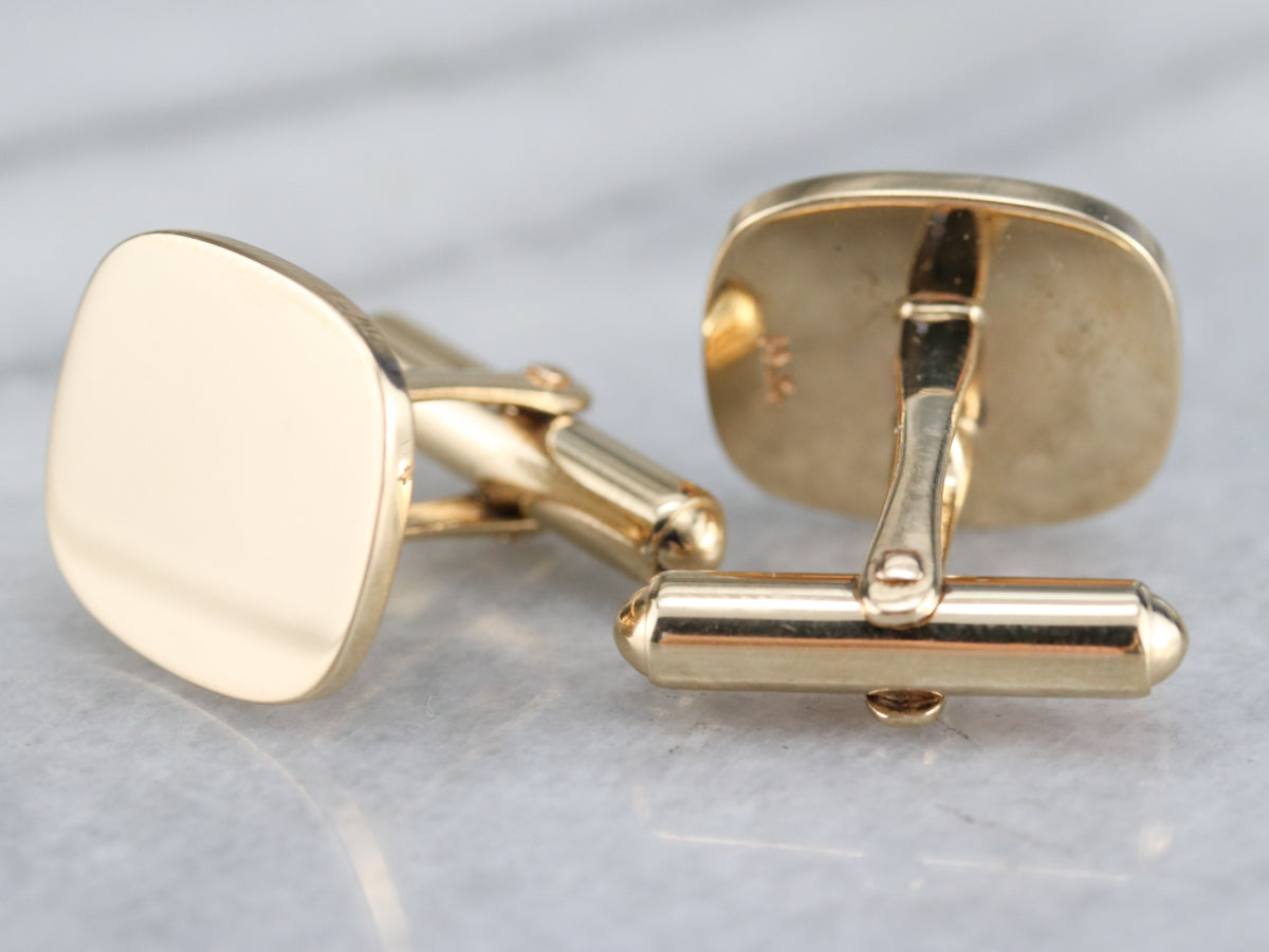 Vintage Yellow Gold Cufflinks