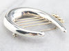 Vintage Silver and Gold Harp Brooch