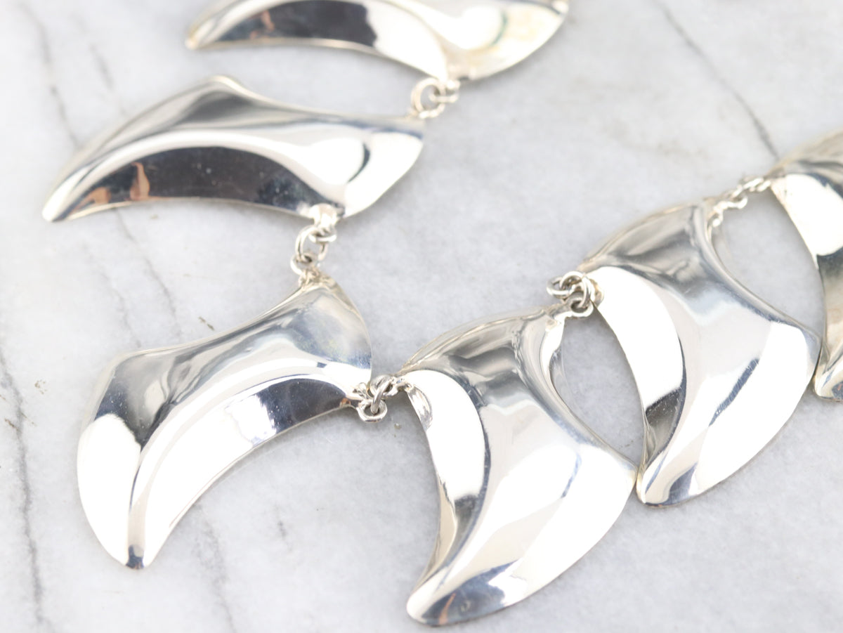 Modern Sterling Silver Necklace