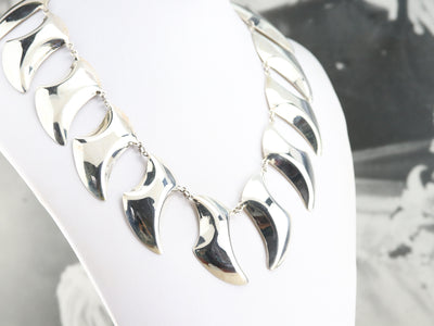 Modern Sterling Silver Necklace