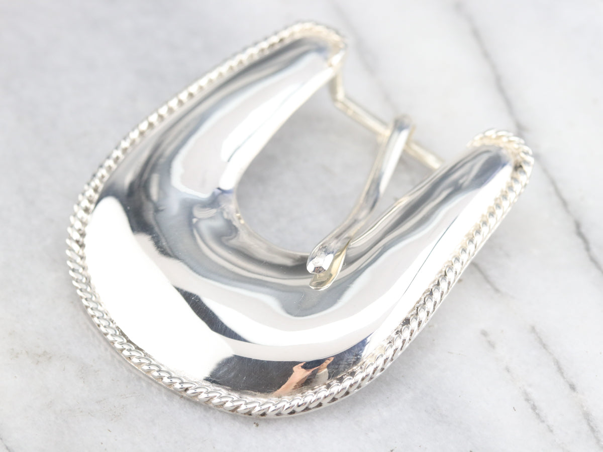 Vintage Sterling Silver Belt Buckle