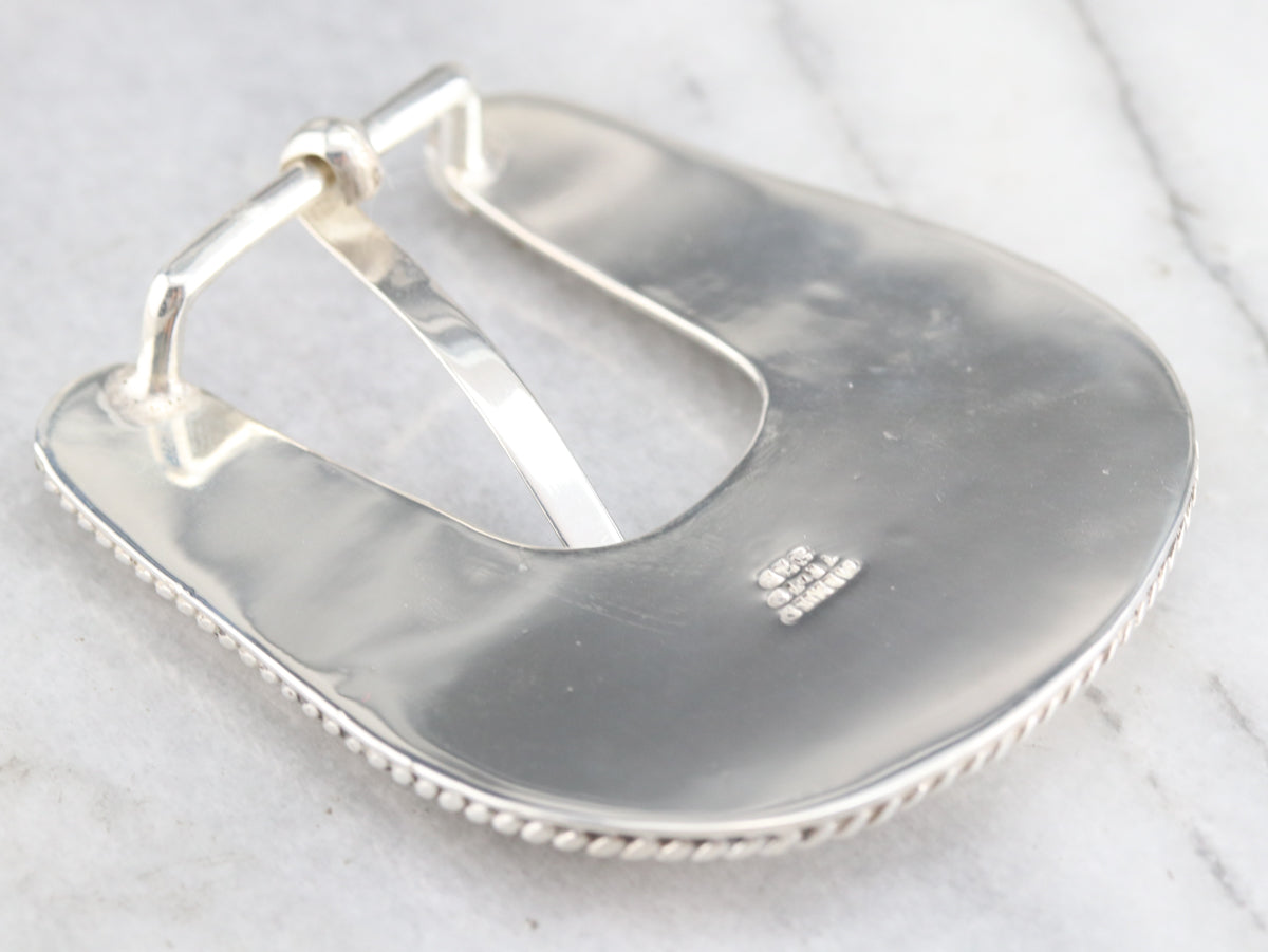 Vintage Sterling Silver Belt Buckle