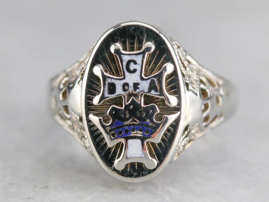 Vintage Catholic Daughters of the Americas Ring