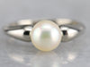 Vintage Pearl Solitaire Ring