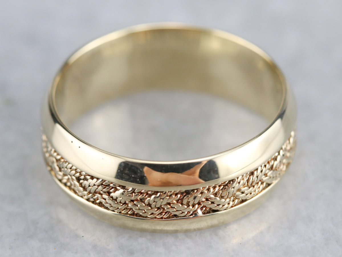 Vintage Woven Wedding Band