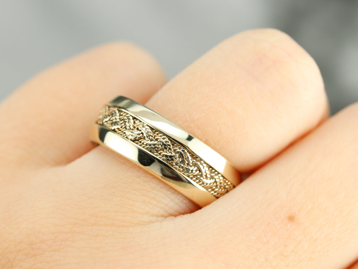 Vintage Woven Wedding Band