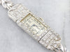 Vintage Diamond Platinum Ladies Wrist Watch