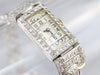 Vintage Diamond Platinum Ladies Wrist Watch