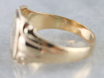 Antique "REB" Men's Gold Signet Ring