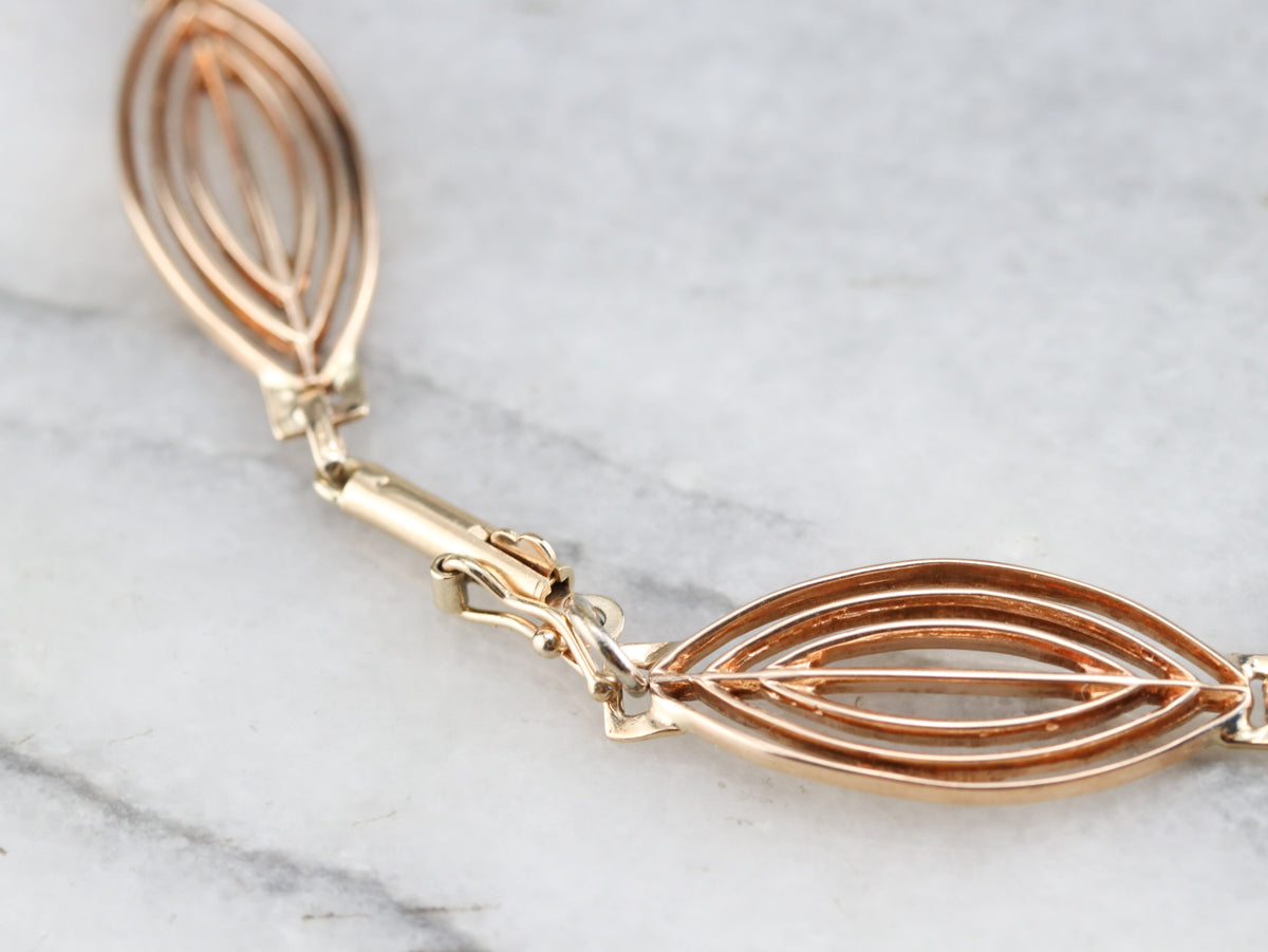 Marquise Gold Link Bracelet