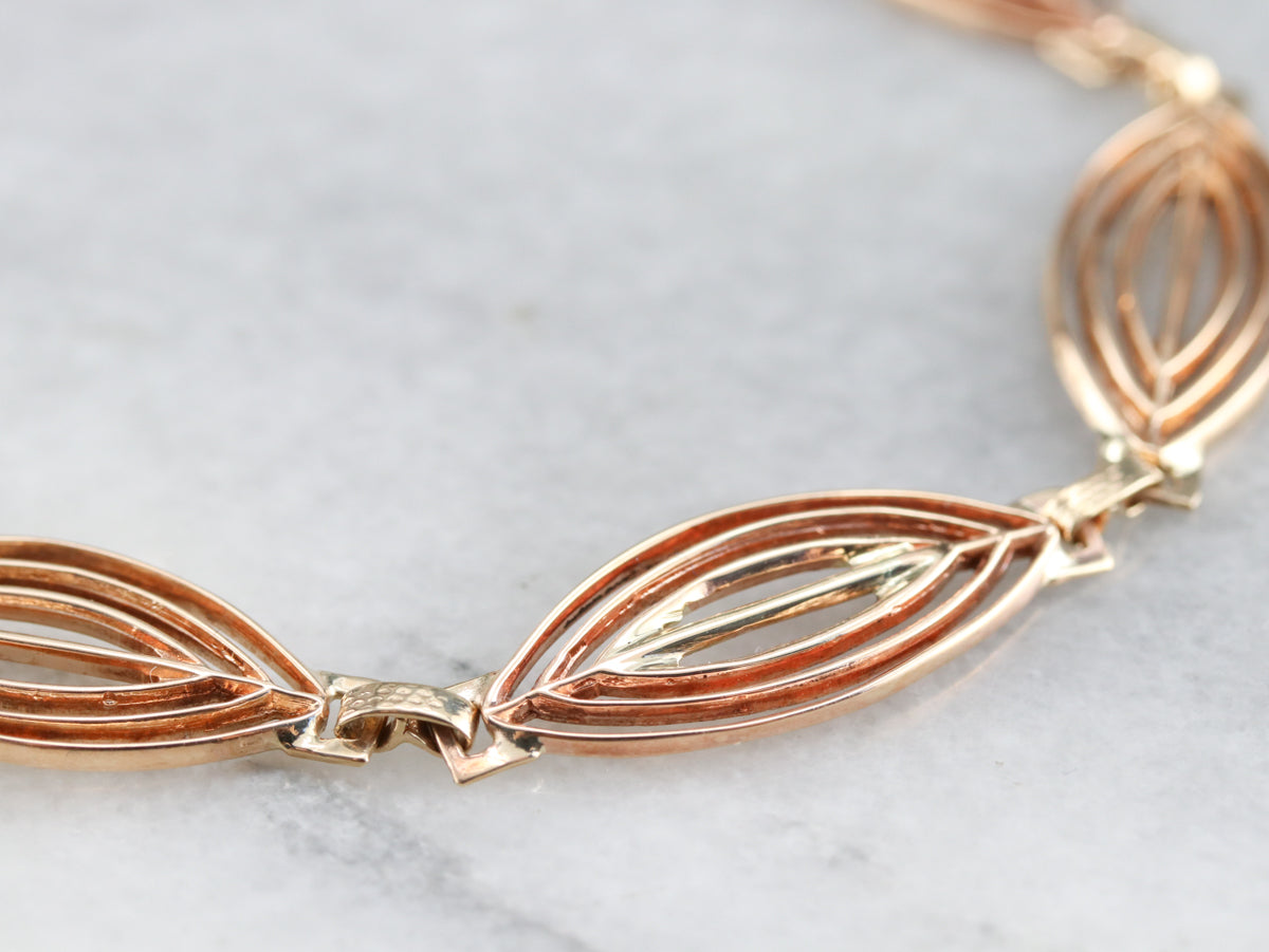 Marquise Gold Link Bracelet