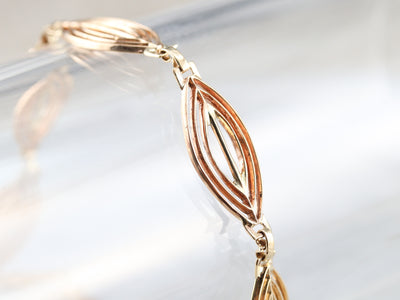 Marquise Gold Link Bracelet