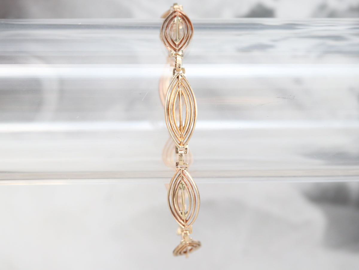 Marquise Gold Link Bracelet