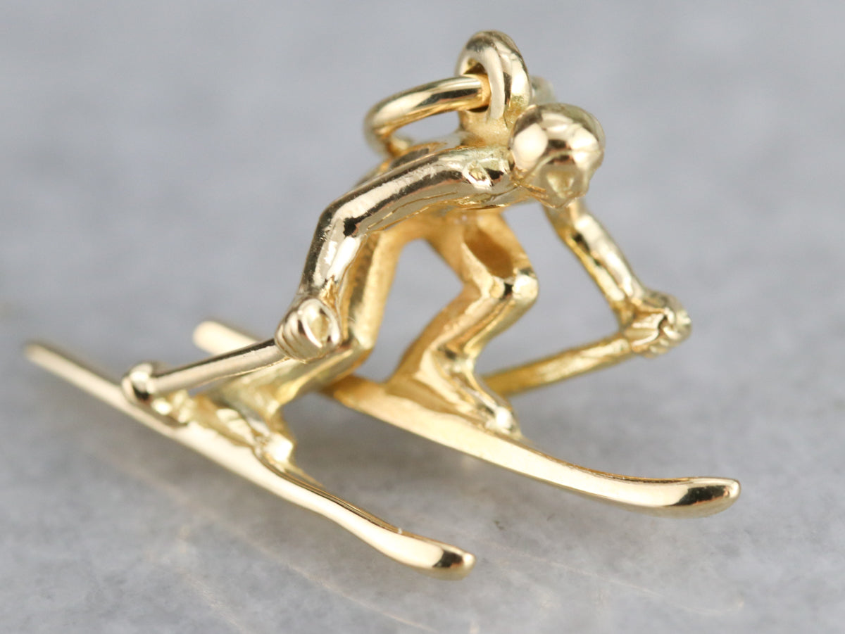 Downhill Skier Charm