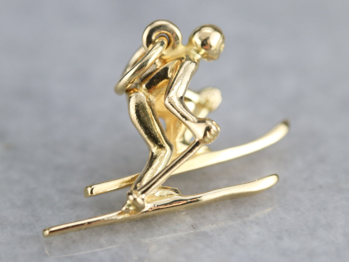 Downhill Skier Charm