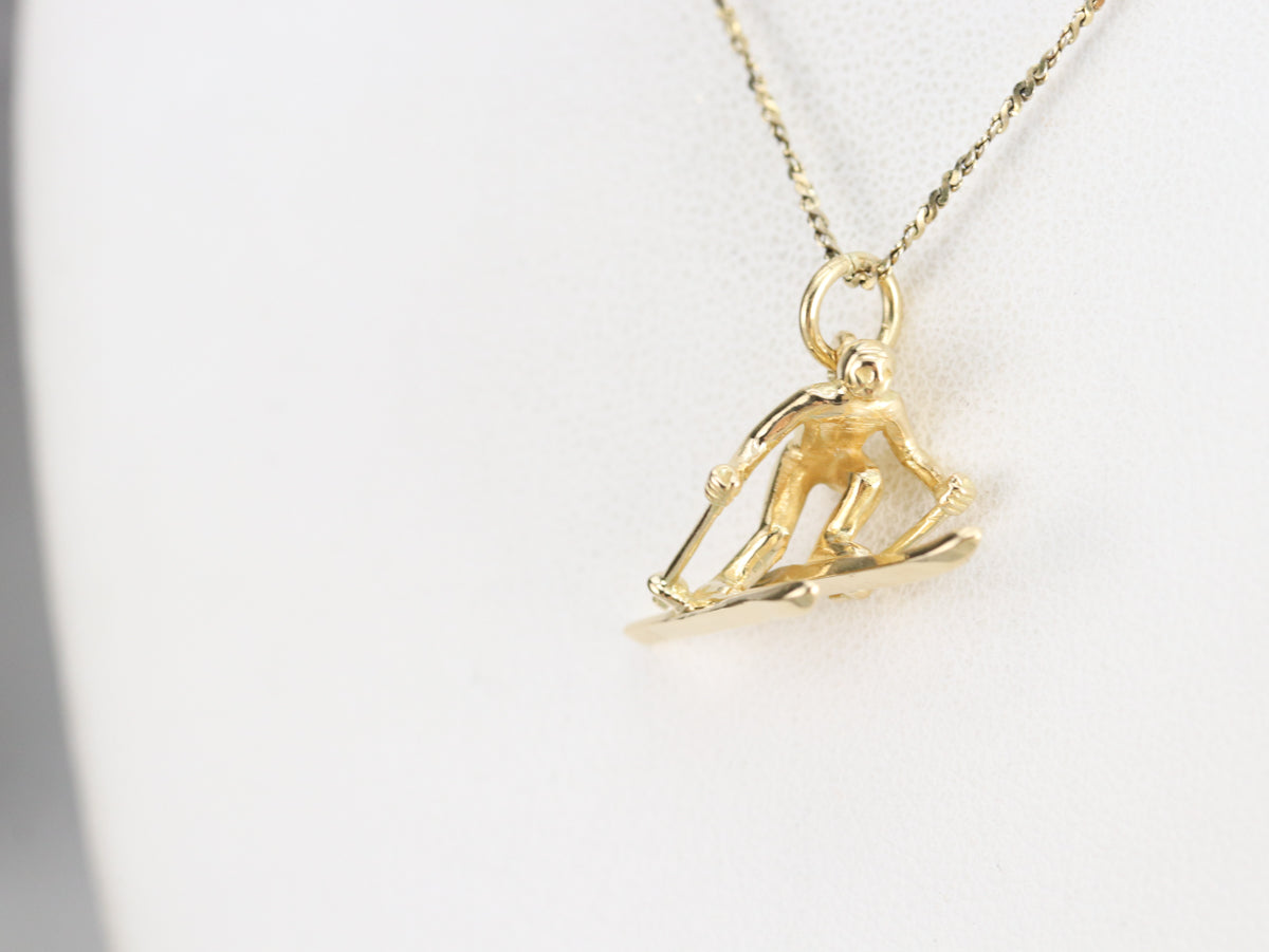 Downhill Skier Charm