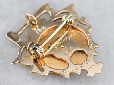 Vintage Gold Masonic Pin or Pendant