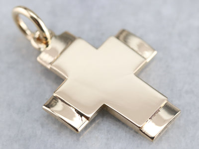 Unisex Gold Cross Pendant
