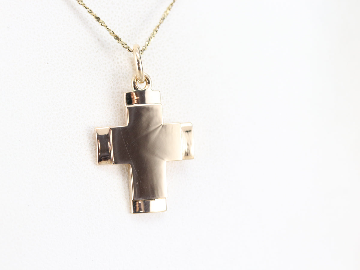 Unisex Gold Cross Pendant