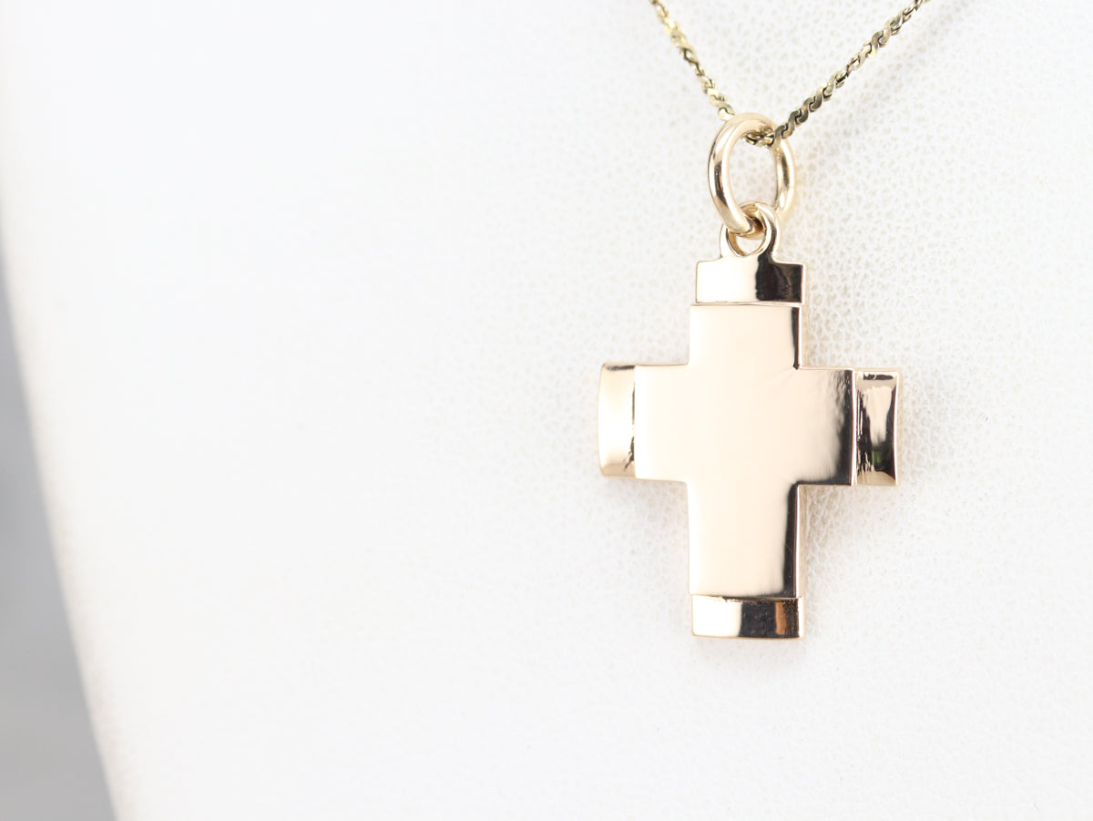 Unisex Gold Cross Pendant