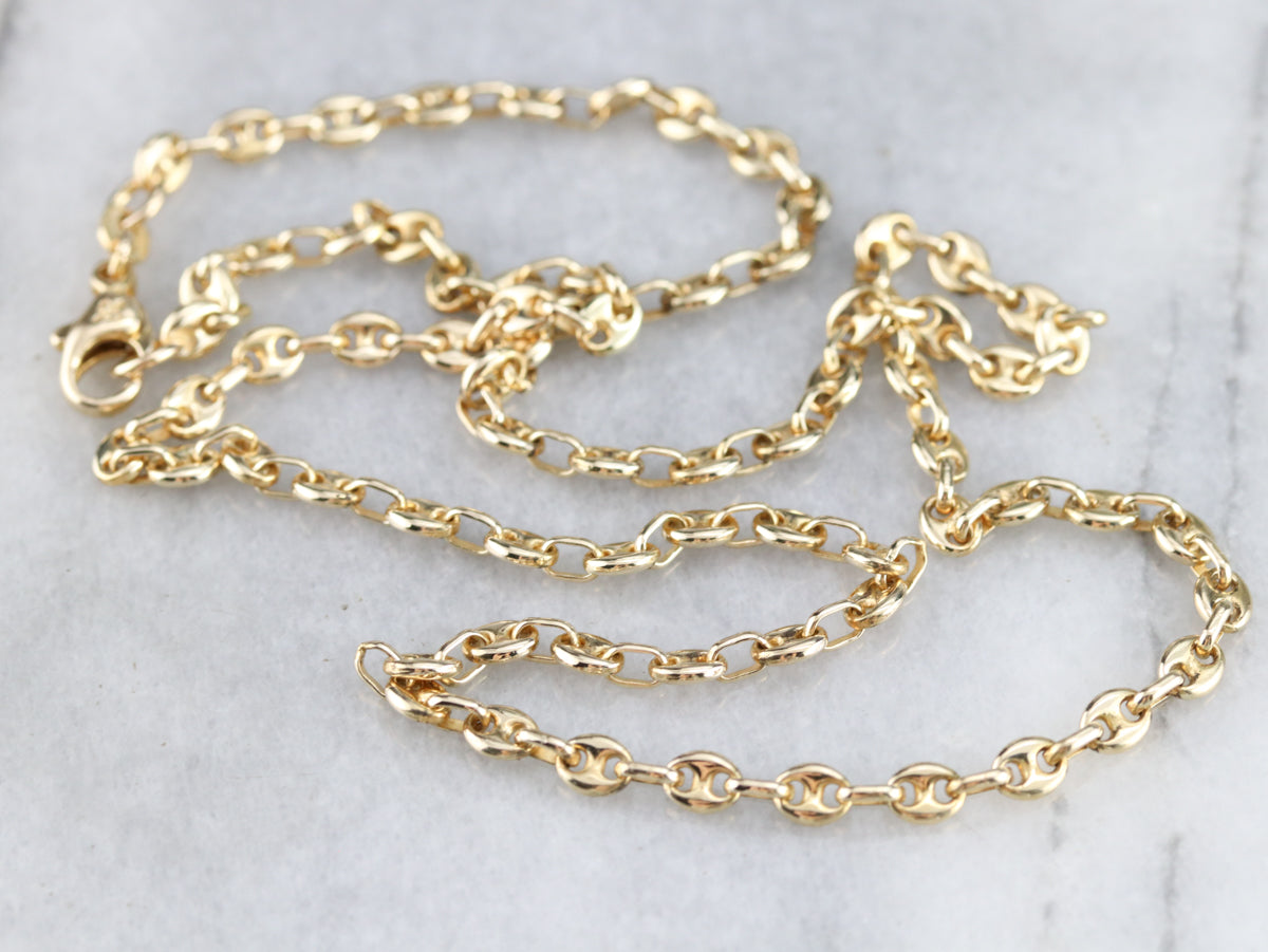Yellow Gold Anchor Link Chain