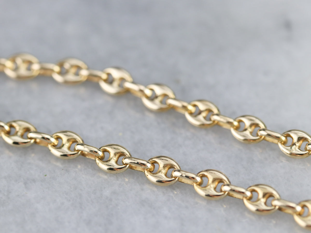 Yellow Gold Anchor Link Chain