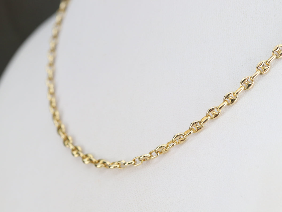 Yellow Gold Anchor Link Chain
