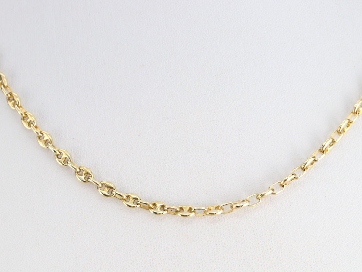 Yellow Gold Anchor Link Chain