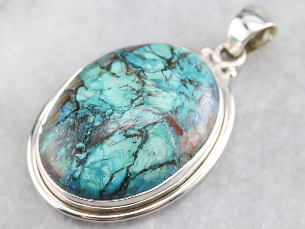 Sterling Silver Chrysocolla Pendant