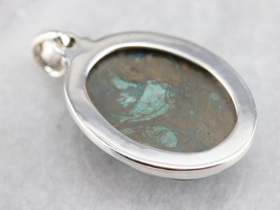 Sterling Silver Chrysocolla Pendant