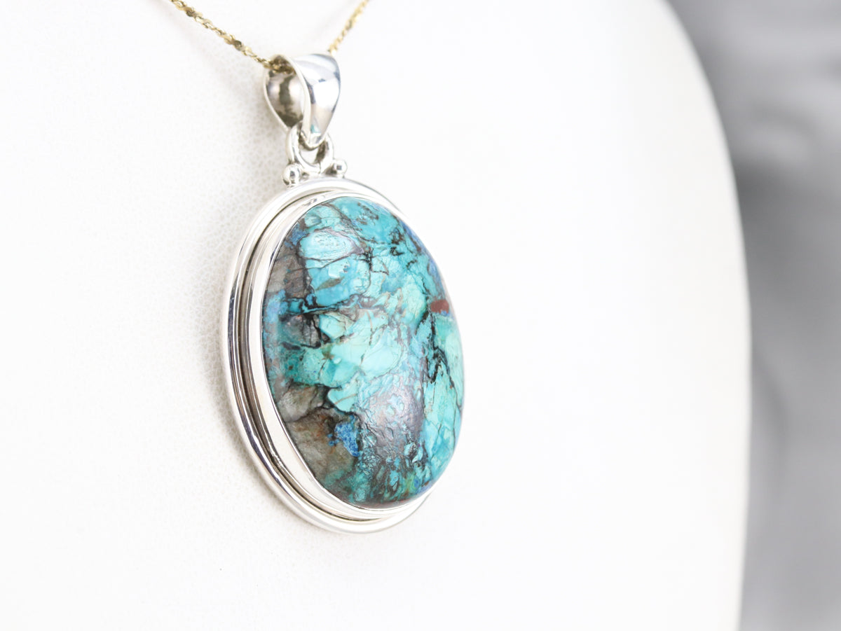 Sterling Silver Chrysocolla Pendant
