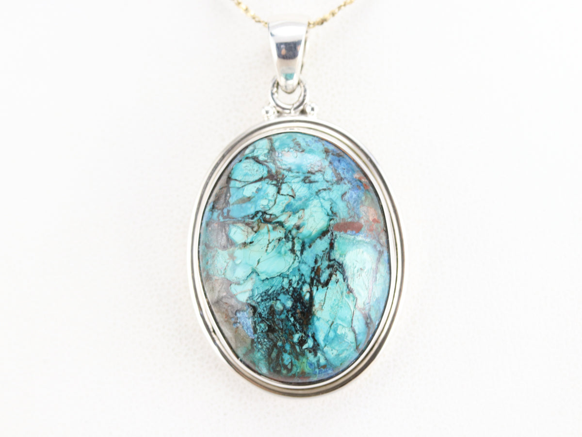 Sterling Silver Chrysocolla Pendant