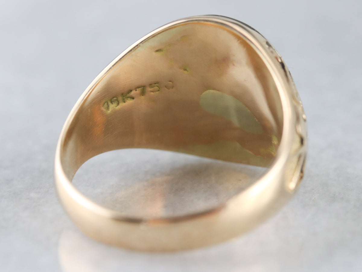 Vintage Men's USA Gold Signet Ring