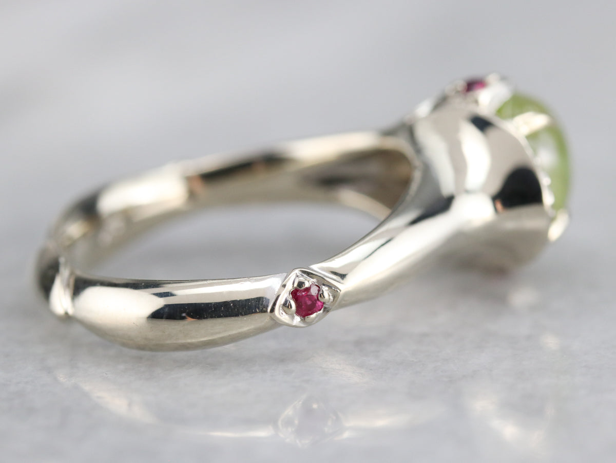 Cat's Eye Chrysoberyl White Gold Ring