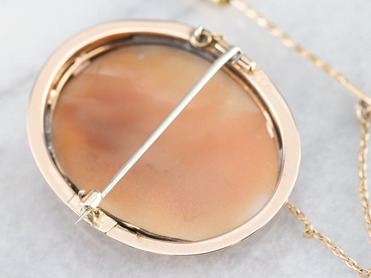 Antique Gold Cameo Brooch