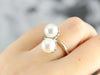 Pearl Bypass White Gold Ring