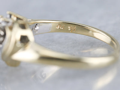 Diamond Heart Gold Anniversary Ring