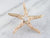 Textured Diamond Starfish Brooch