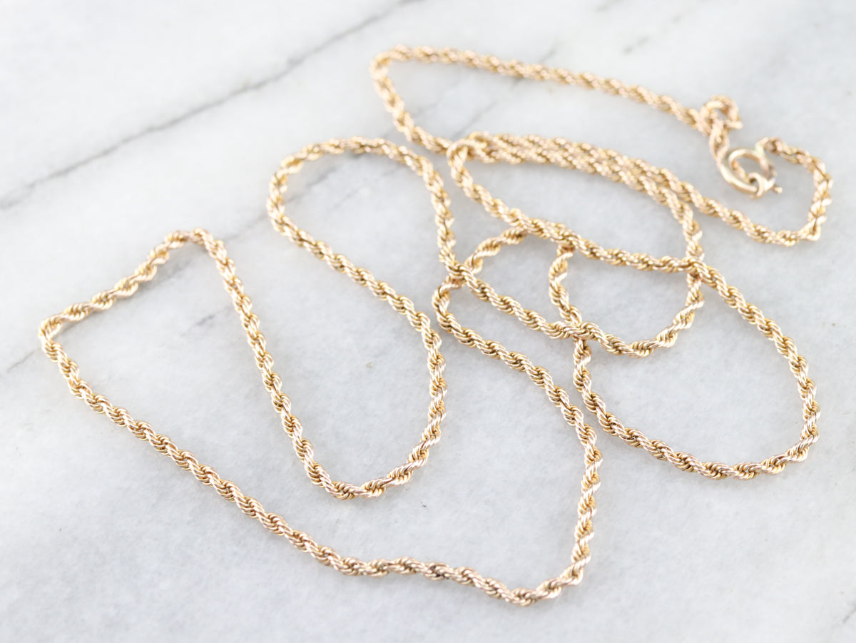 Vintage 14K Yellow Gold Twist Chain
