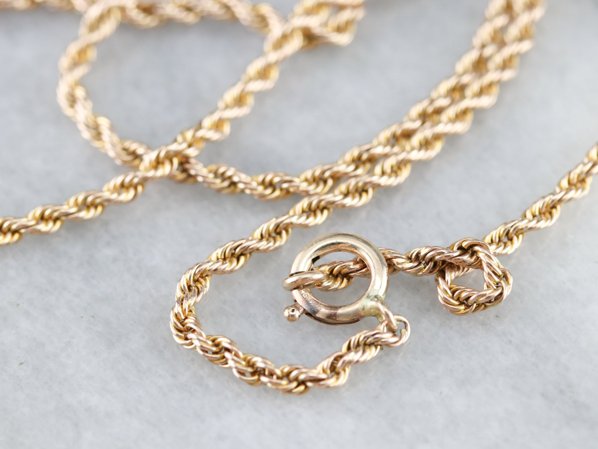 Vintage 14K Yellow Gold Twist Chain