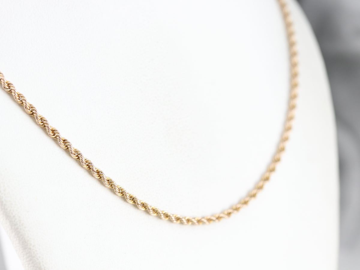 Vintage 14K Yellow Gold Twist Chain