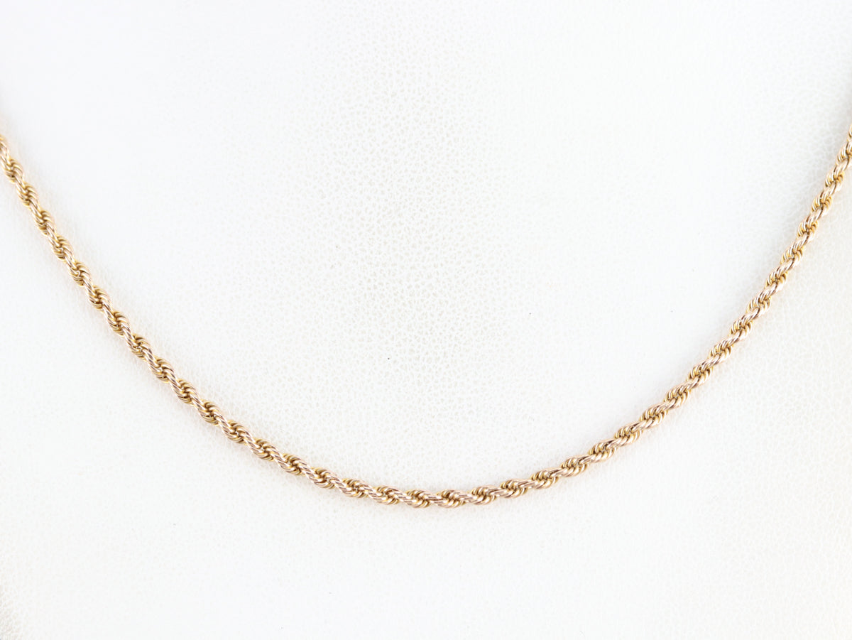 Vintage 14K Yellow Gold Twist Chain