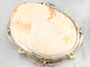 Large Art Deco Cameo Statement Pin or Pendant