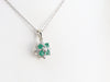 Floral Diamond and Emerald Pendant