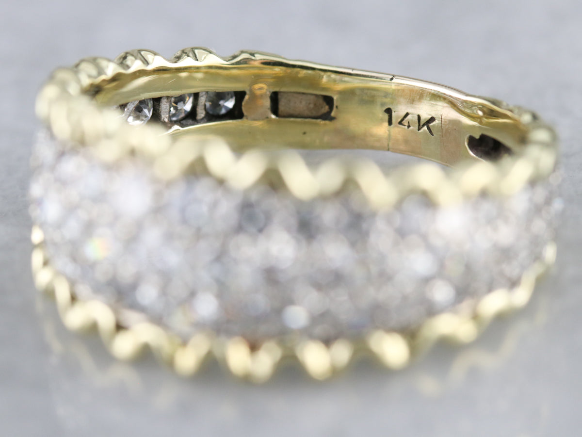 Mix Metal Diamond Anniversary Band