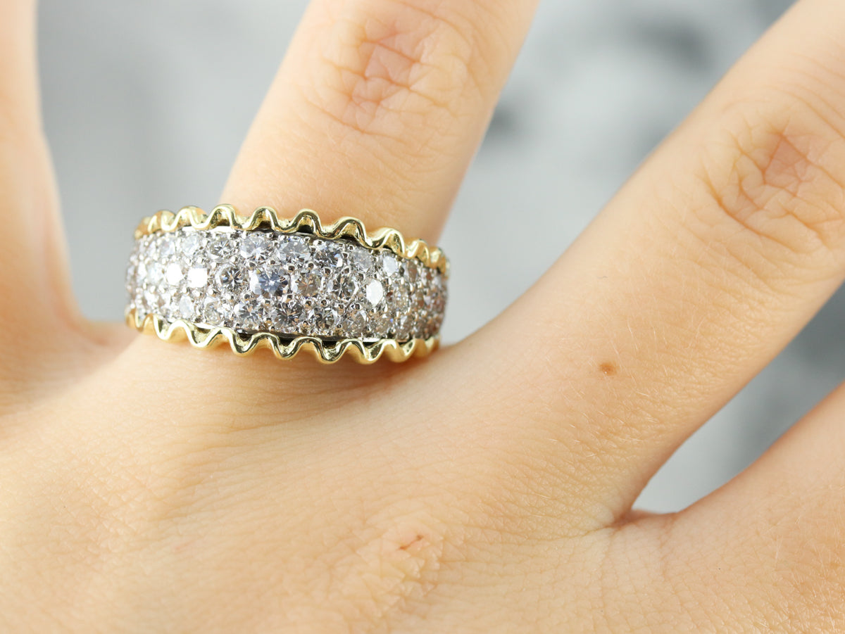 Mix Metal Diamond Anniversary Band