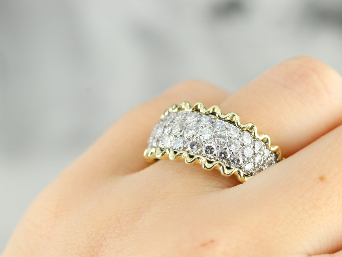 Mix Metal Diamond Anniversary Band