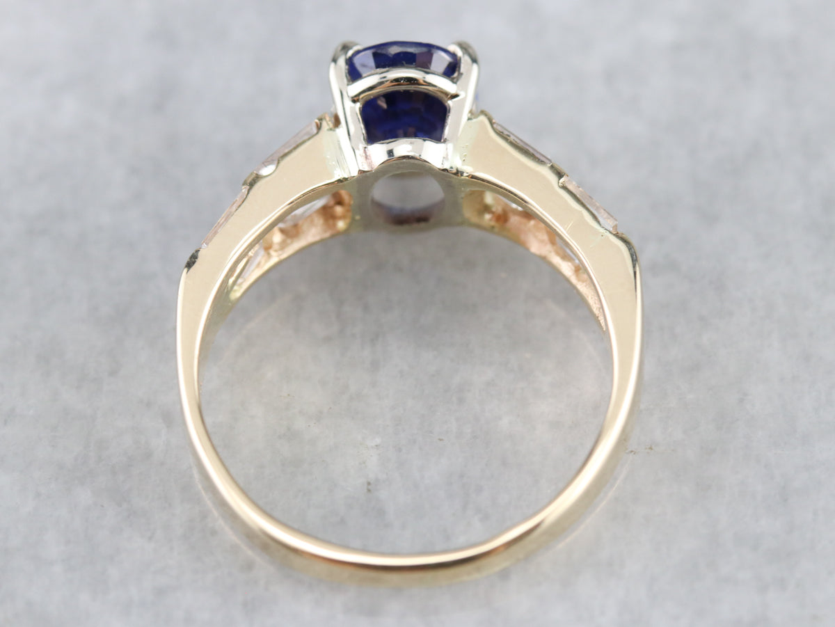 Sapphire and Diamond Anniversary Ring