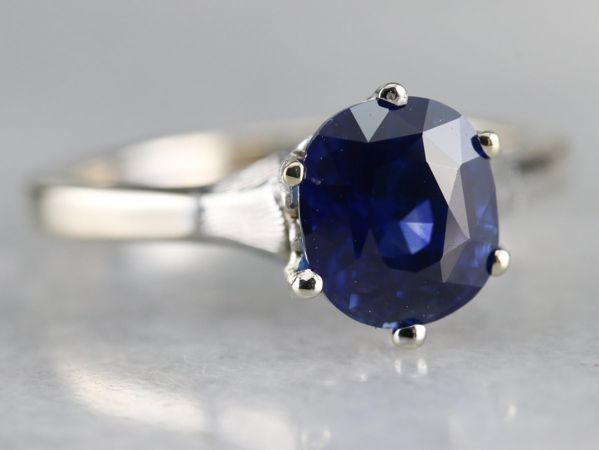 Ceylon Sapphire Engagement Ring