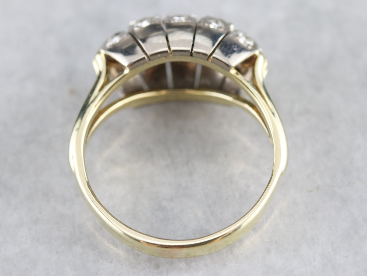 Vintage Multi Diamond Cocktail Ring